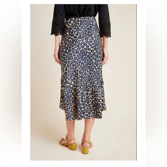 Maeve by Anthropologie Leopard Midi Slip Skirt - Picture 2 of 10